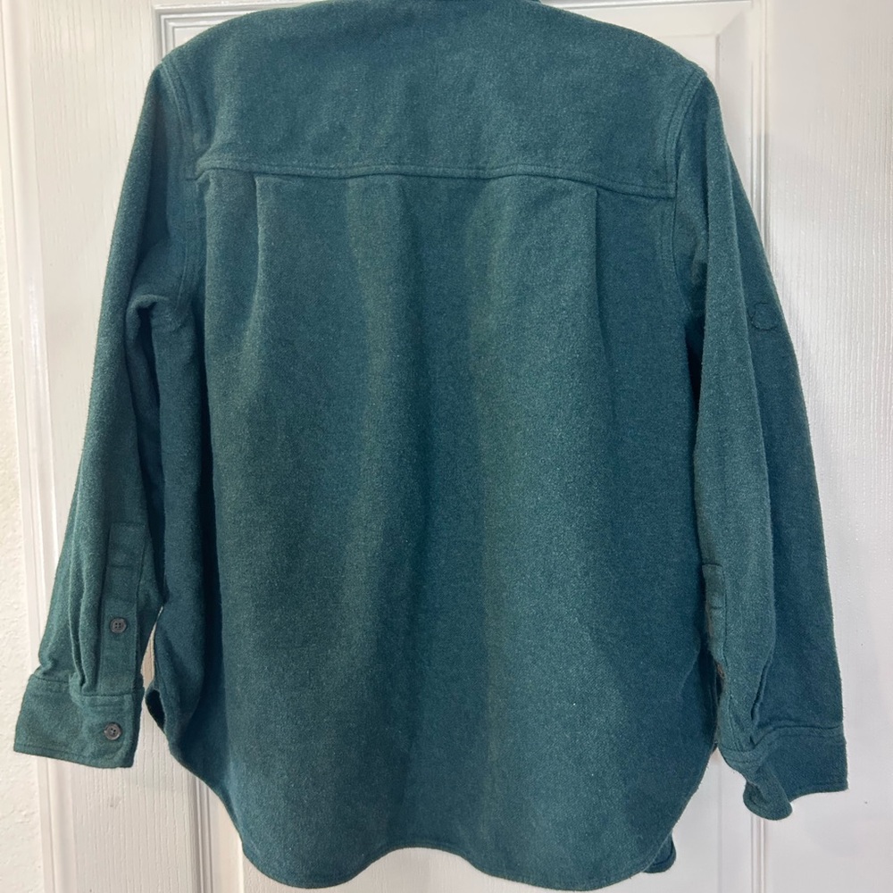 Madewell Dark Teal/Green Button-Up Shirt Jacket - Picture 2 of 3